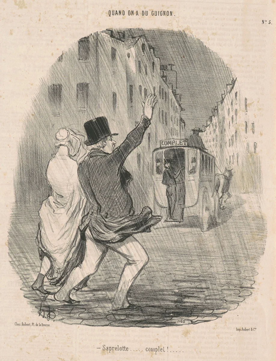 Saprelotte ... Complet! ... by Honoré Daumier, print, 1848