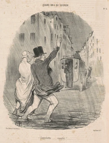Saprelotte ... Complet! ... by Honoré Daumier, print, 1848