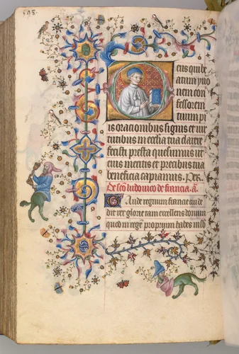 Hours of Charles the Noble, King of Navarre (1361-1425): fol. 293v, St. Yoon by Master of the Brussels Initials and Associates, book, 1400-1410