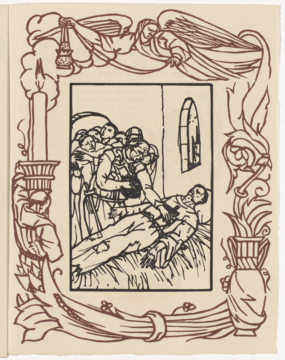 Plate (page 383) from Les Petites Fleurs de St. François (The Little Flowers of St. Francis) by Émile Bernard, illustrated book, 1928