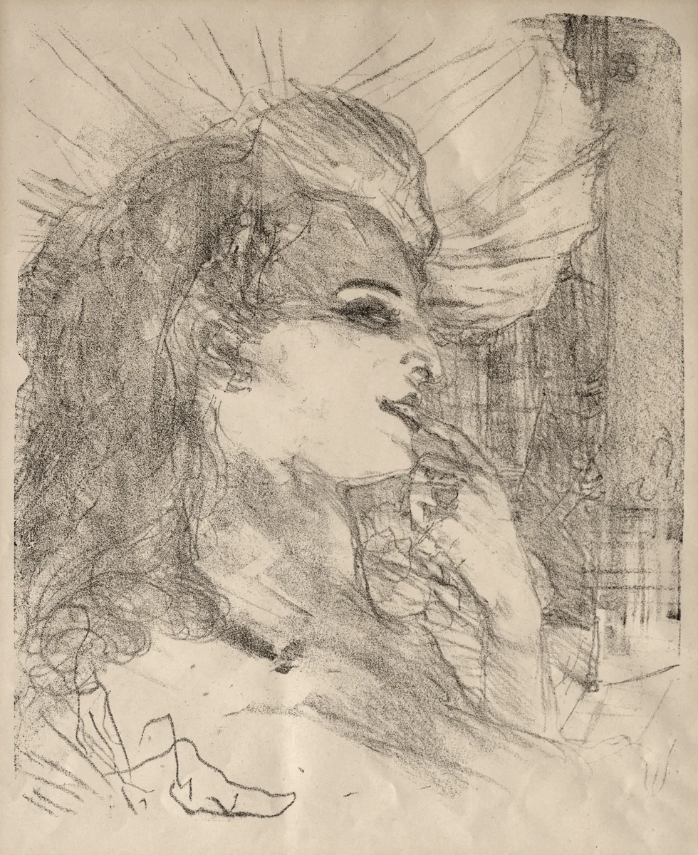 Portraits of Actors and Actresses: Thirteen Lithographs: Anna Held by Henri de Toulouse-Lautrec, print, 1898