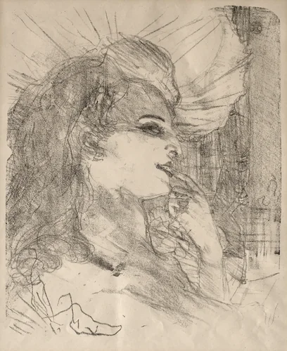 Portraits of Actors and Actresses: Thirteen Lithographs: Anna Held by Henri de Toulouse-Lautrec, print, 1898