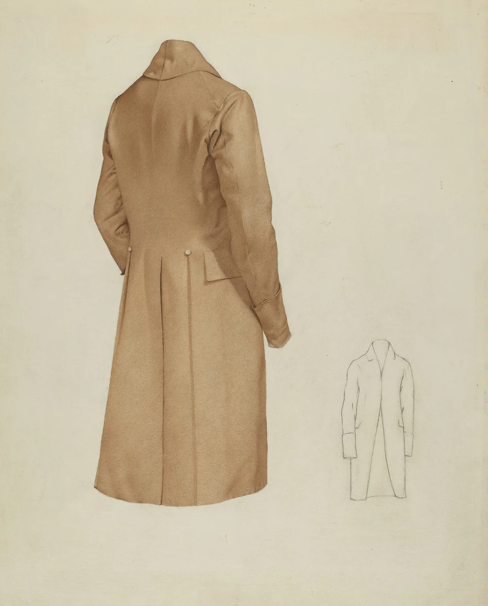 Shaker Man's Coat by Joseph Goldberg, index of american design, 1936