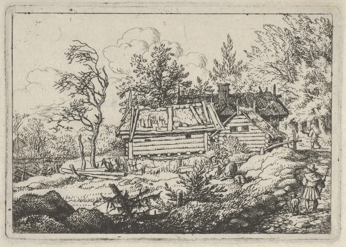 The Pilgrim with the Dog by Allart van Everdingen, print, 1621-1675