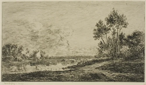The Seine at Port-Maurin by Charles-François Daubigny, print, 1876