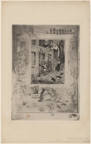 La Maison Maudite (The House of the Damned) by Félix-Hilaire Buhot, print, 1883-1885
