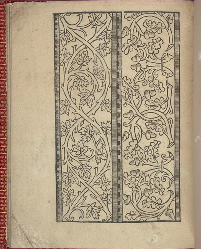 Ce est ung tractat de la noble art de leguille ascavoir ouvraiges de spaigne... page 23 (verso) by Willem Vosterman, book, 1527-1540