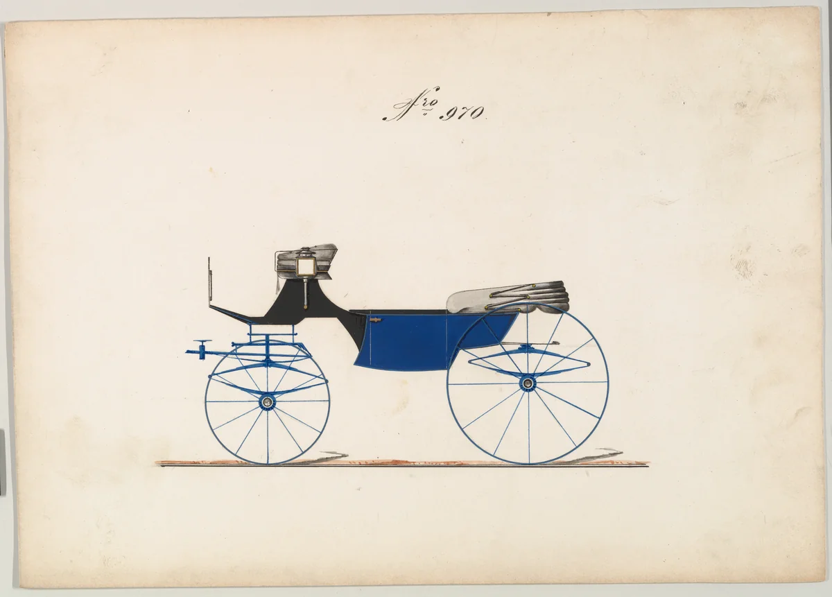 Landaulet #970 by Brewster & Co., drawing, 1850-1870