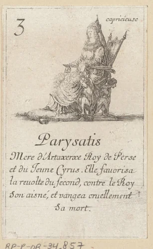 Parysatis by Stefano della Bella, print, 1620-1664