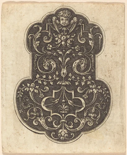 Cherub by Etienne Delaune, print, 1519-1583