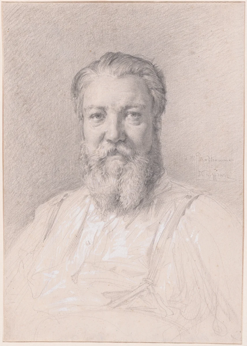 René François Armand Prudhomme by François-Nicolas Chifflart, drawing, 1885-1895