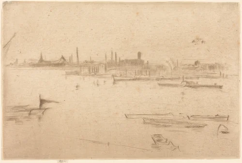 Battersea: Dawn by James McNeill Whistler, print, 1875