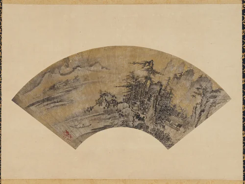 Snowy Landscape by Toki Tōbun, painting, 1540-1560