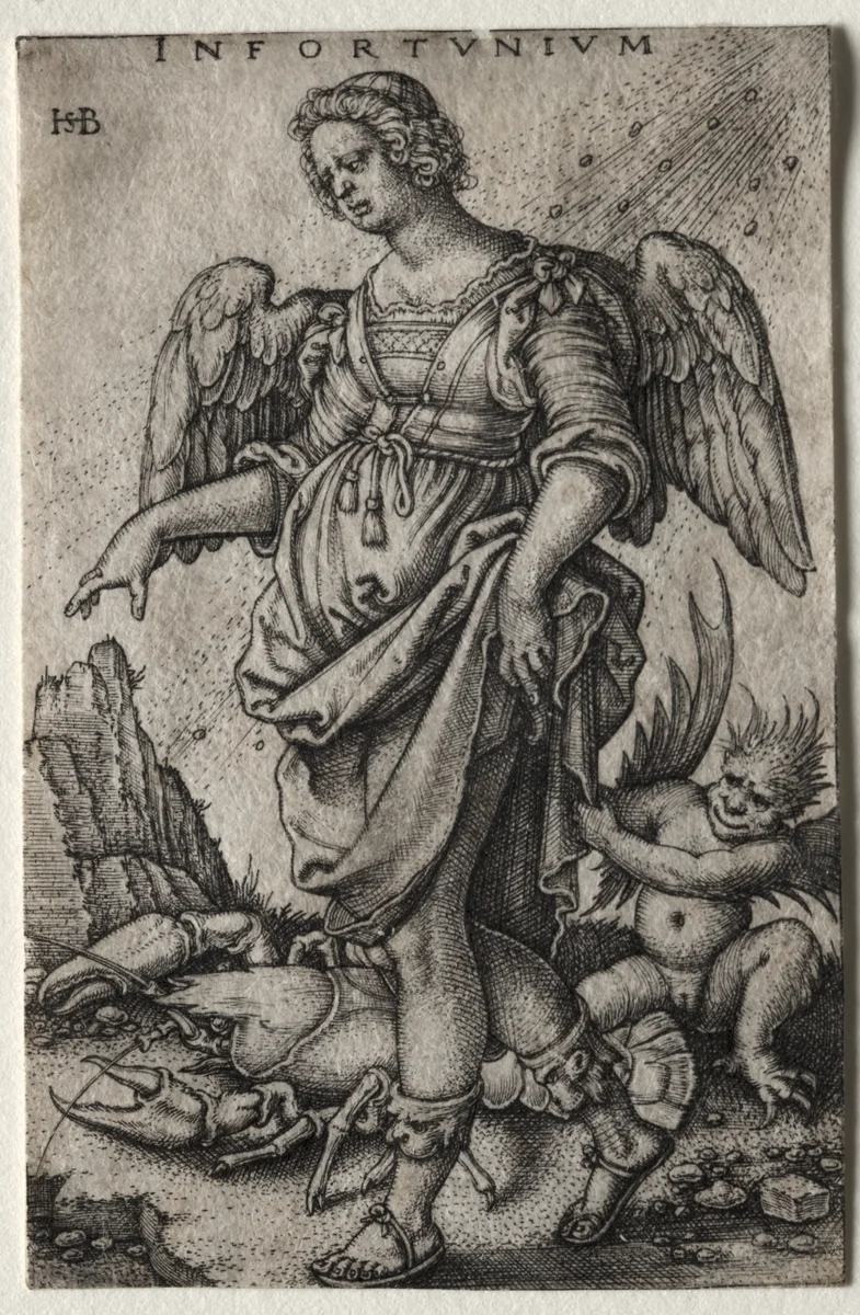 Misfortune by Hans Sebald Beham, print, 1536-1546