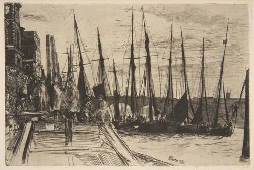 Billingsgate by James McNeill Whistler, print, 1859-1882