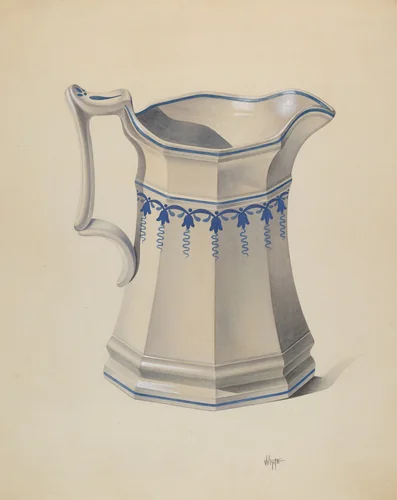 Water Pitcher by Edward White, index of american design, 1936