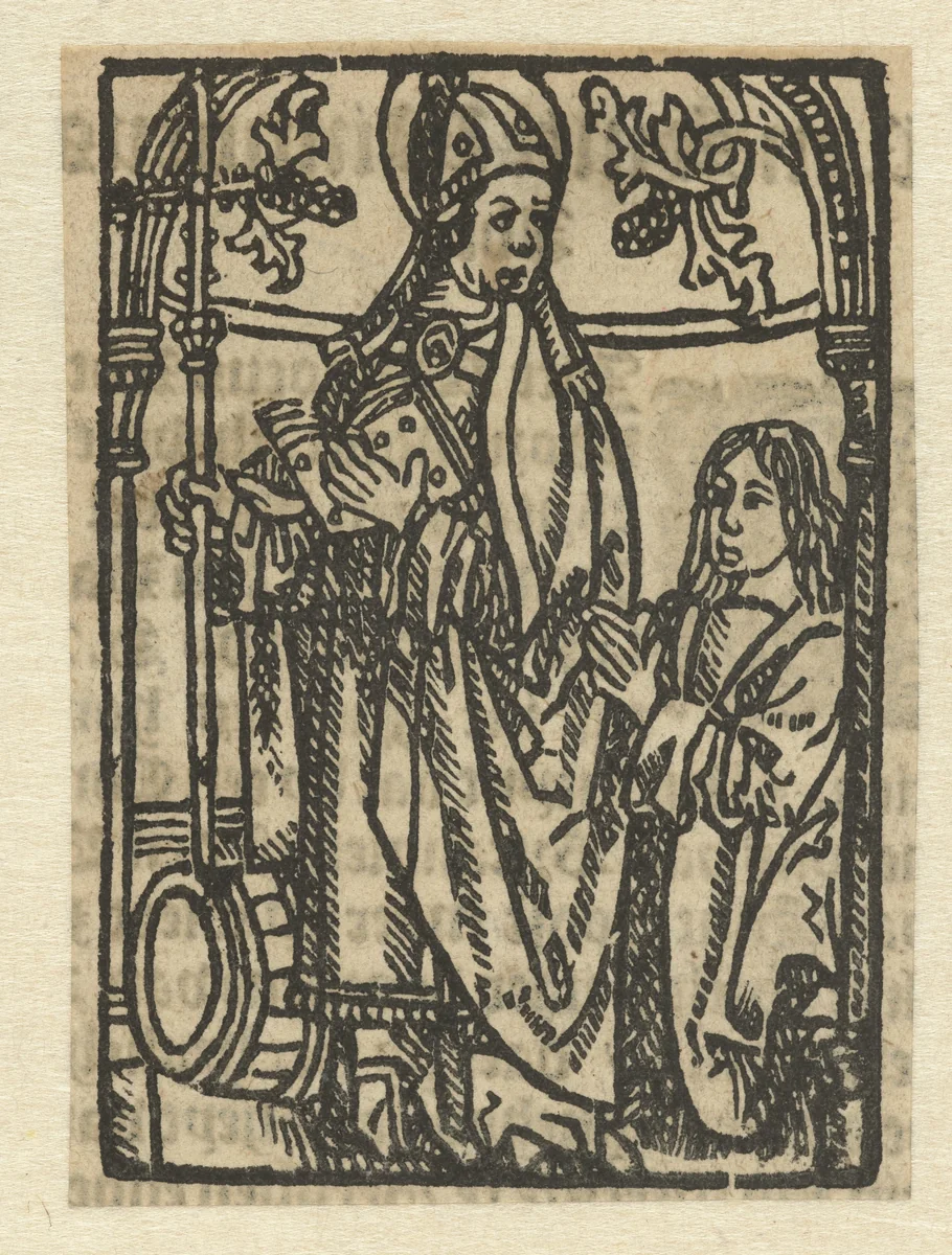 Heilige Bisschop by anonymous, print, 1604