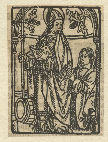 Heilige Bisschop by anonymous, print, 1604