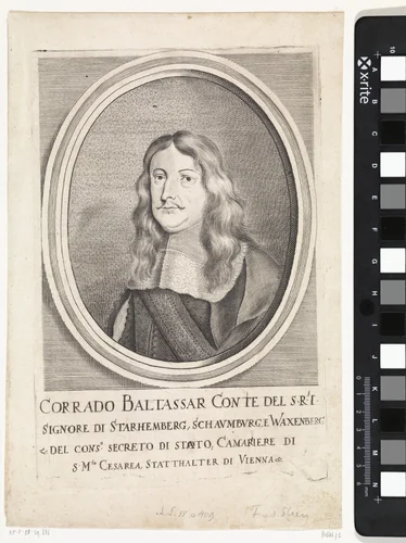 Portret van Konrad Baltasar van Starhemberg by Frans van der Steen, print, 1670-1674