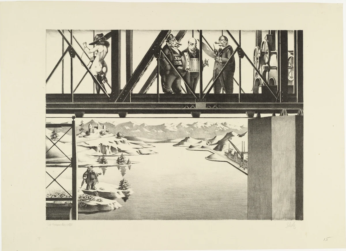 The Lords of the World (Die Herren der Welt) by Georg Scholz, print, 1922