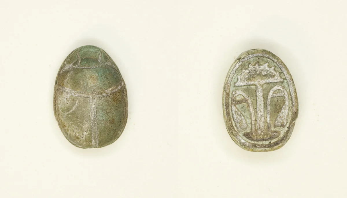 Scarab: Floral Motif by Egyptian, other, -1650--1295