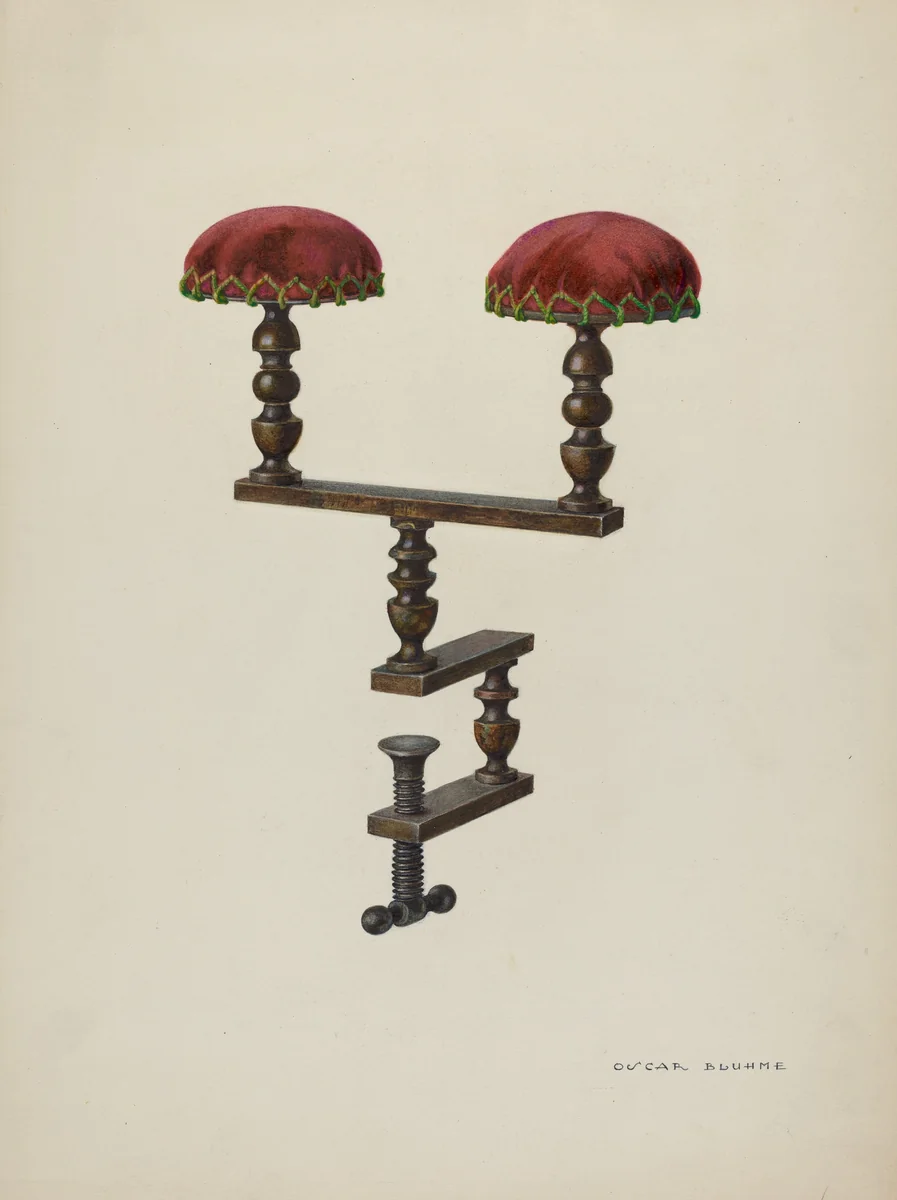 Twin Sewing Bird by Oscar Bluhme, index of american design, 1940