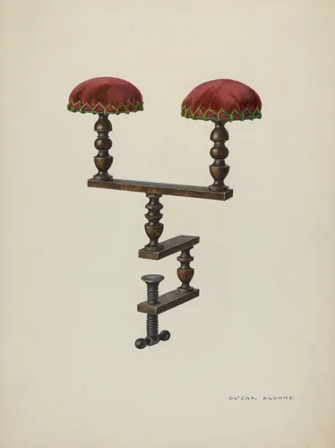 Twin Sewing Bird by Oscar Bluhme, index of american design, 1940