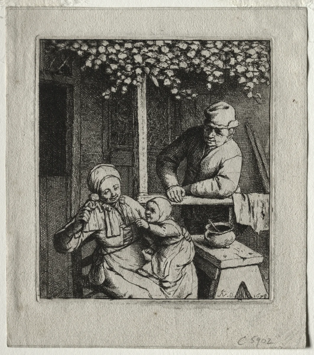 The Doll by Adriaen van Ostade, print, 1678