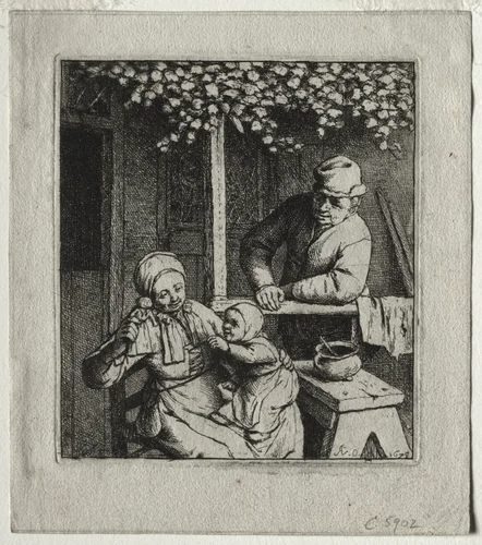 The Doll by Adriaen van Ostade, print, 1678