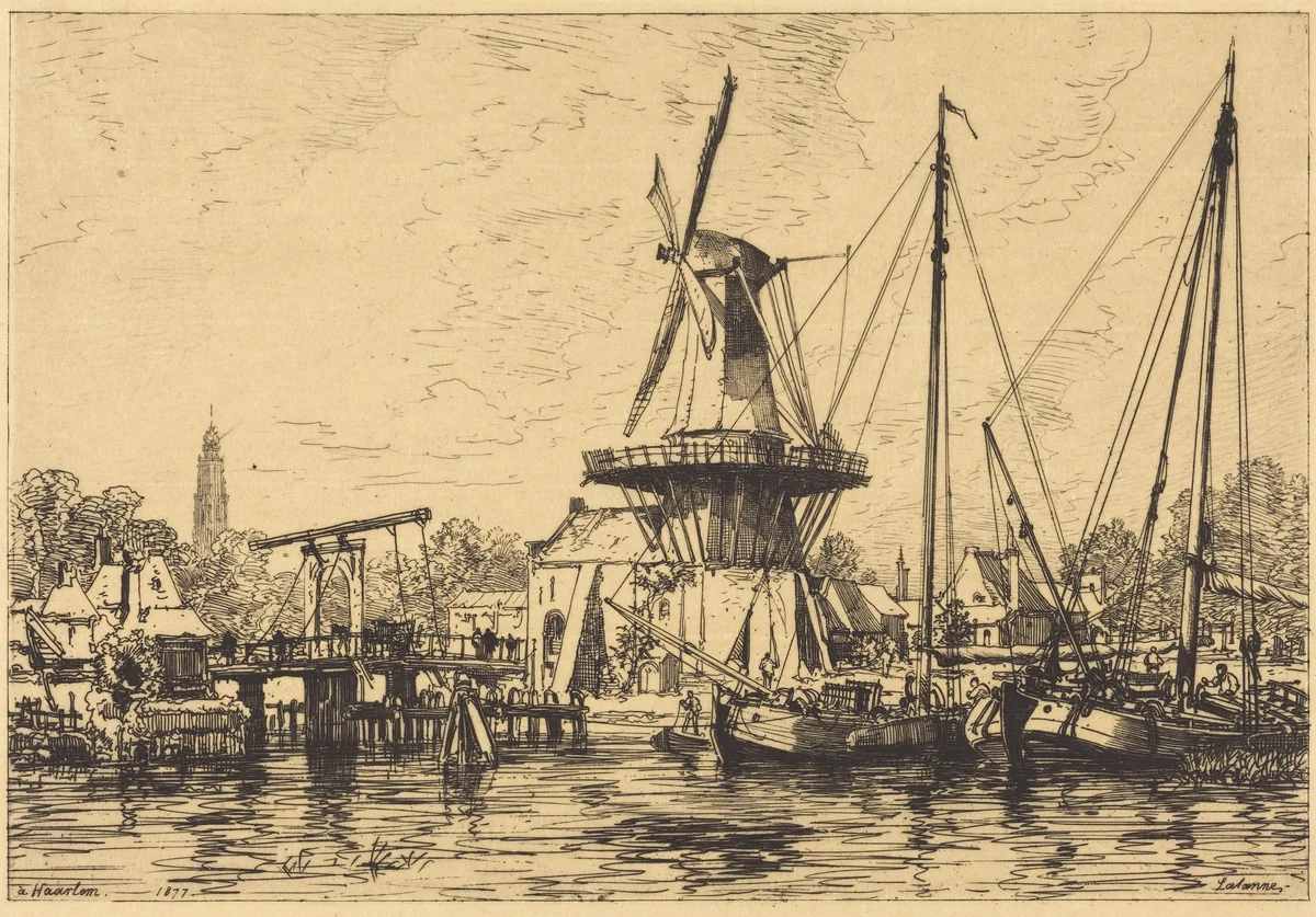 A Haarlem by Maxime Lalanne, print, 1877
