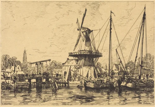 A Haarlem by Maxime Lalanne, print, 1877