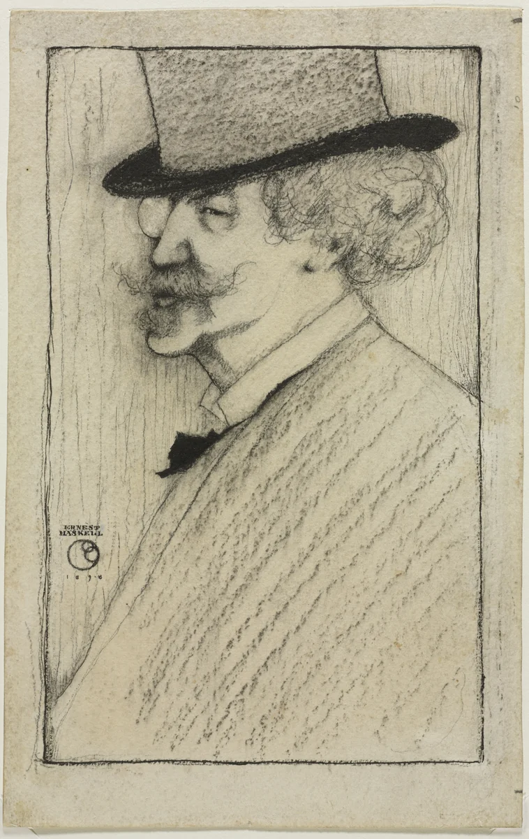 James McNeill Whistler by Ernest Haskell, drawing, 1898