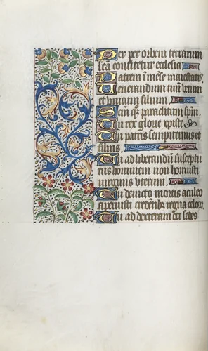 Book of Hours (Use of Rouen): fol. 37v by Master of the Geneva Latini, book, 1465-1475