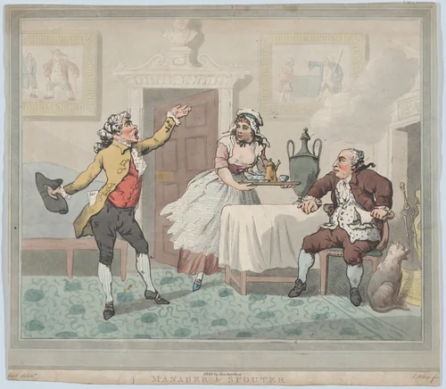 Manager & Spouter by Henry Wigstead, print, 1802