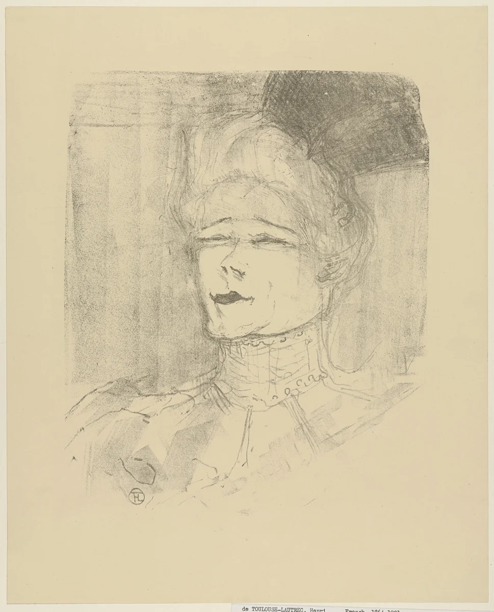 Jeanne Granier from Portraits of Actors and Actresses: Thirteen Lithographs (Portraits d'Acteurs & Actrices: Treize Lithographies) by Henri de Toulouse-Lautrec, print, 1898