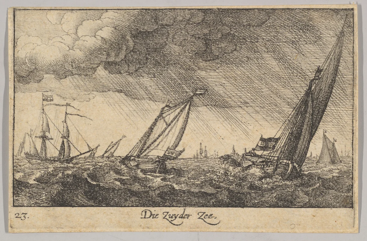 Zuyder Zee by Wenceslaus Hollar, print, 1635