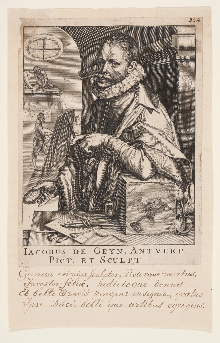 Jacob de Gheyn II by Andries Jacobsz. Stock, print, 1610