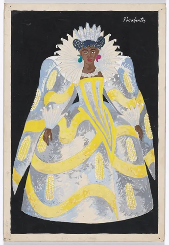 Pocahontas. Costume design for the ballet Pocahontas by Karl Free, drawing, 1936