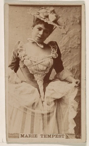 Marie Tempest, from the Actresses series (N245) issued by Kinney Brothers to promote Sweet Caporal Cigarettes by Kinney Brothers Tobacco Company, photograph, 1890