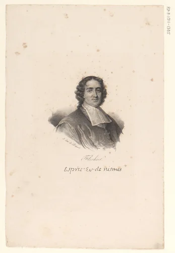 Portret van Esprit Fléchier by anonymous, print, 1818-1842