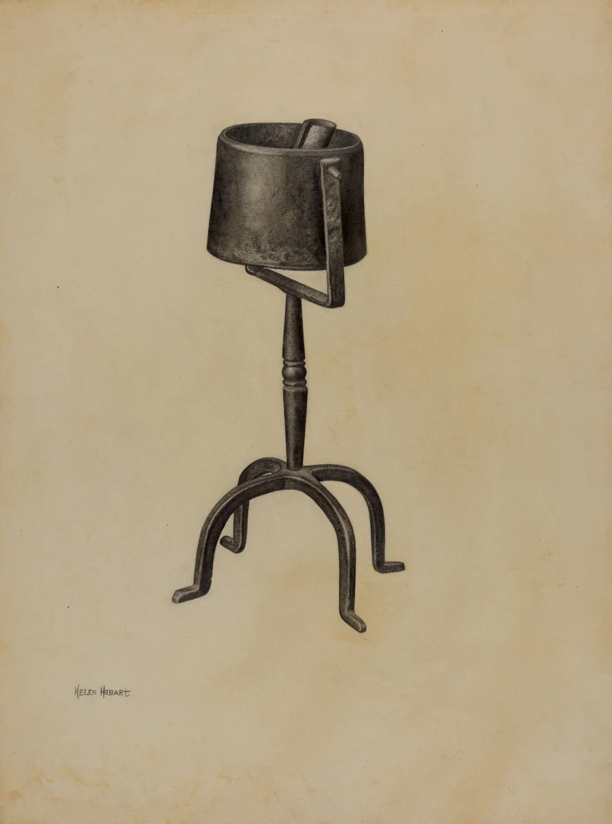 Pennsylvania Fat Lamp by Helen Hobart, index of american design, 1941