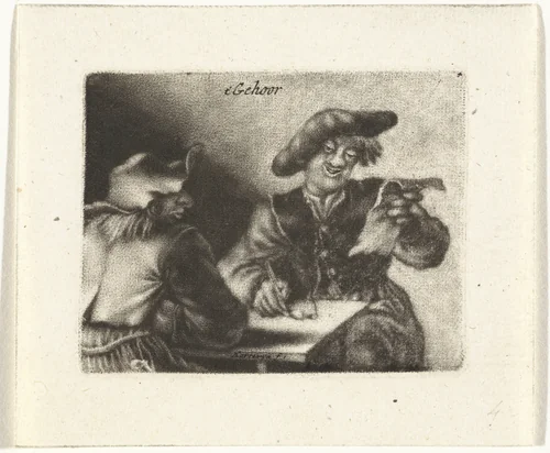 Voorlezer by Jacobus Harrewijn, print, 1690