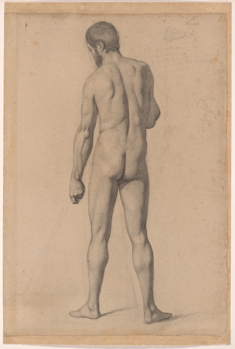 Academic Nude, Seen from the Back by Paul Cézanne, print, 1862