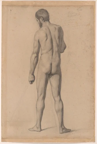 Academic Nude, Seen from the Back by Paul Cézanne, print, 1862