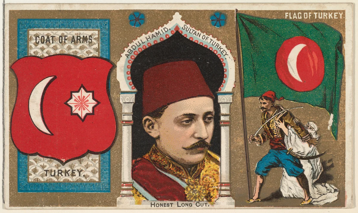 Abdul Hamid, Sultan of Turkey, from the Rulers, Flags, and Coats of Arms series (N126-1) issued by W. Duke, Sons & Co. by W. Duke, Sons & Co., print, 1888