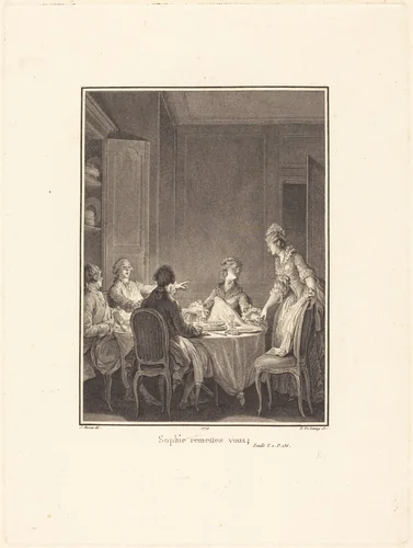 Sophie remettez-vous by Nicolas Delaunay; Jean-Michel Moreau the Younger, print, 1779