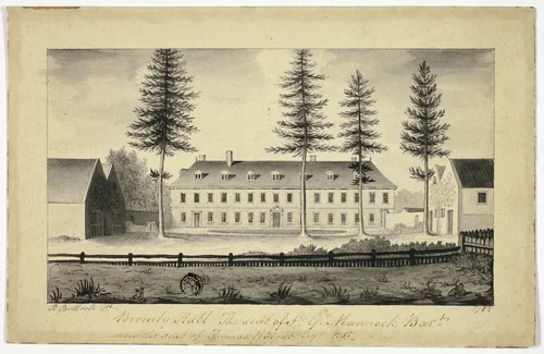 Bromly Hall by Ralph Bullock, drawing, 1887-1949