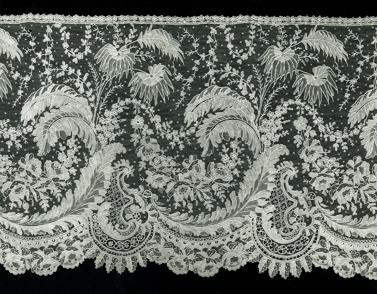 Flounce by Belgium, textile, 1860-1869