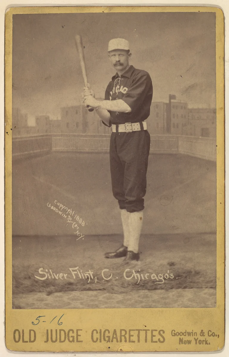 "Silver Flint" Frank Sylvester Flint, Catcher, Chicago, from the series Old Judge Cigarettes by Goodwin & Company, print, 1888
