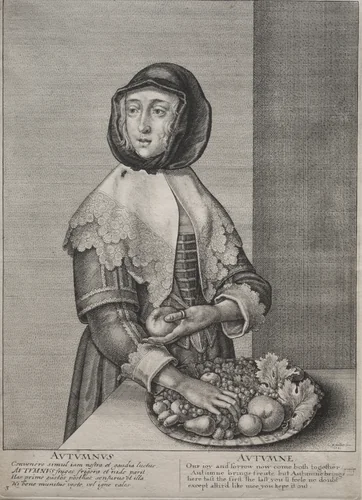The Four Seasons: Autumn by Wenceslaus Hollar, print, 1641